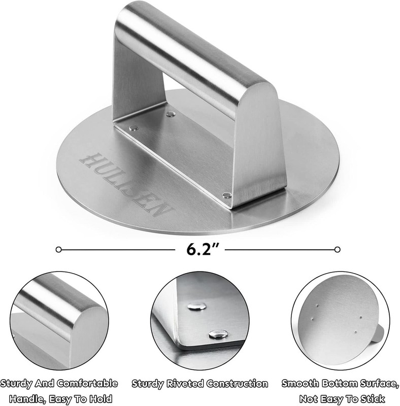 Burger Press Basting Cover Set Stainless Steel Griddle Accessories Kit gallery