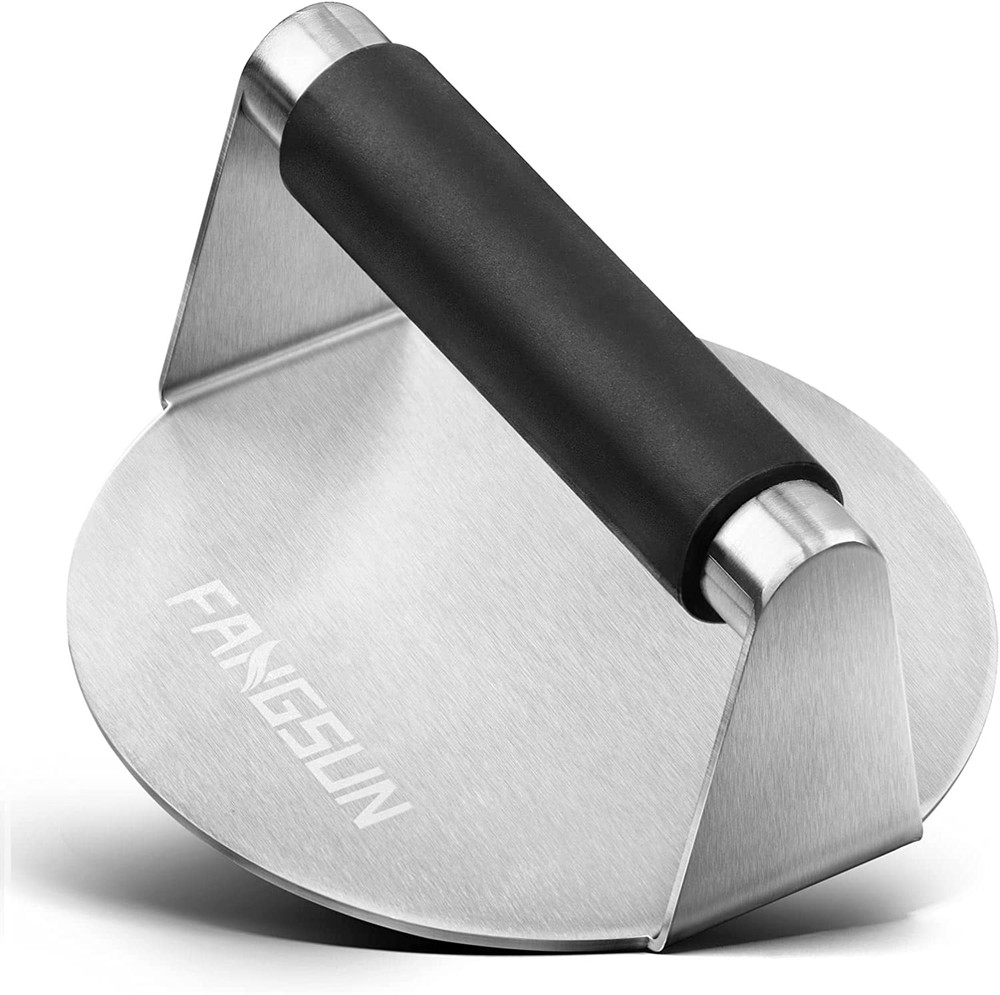 Burger Press with Heat-Resistant Handle, 5.8 Inch Stainless Steel