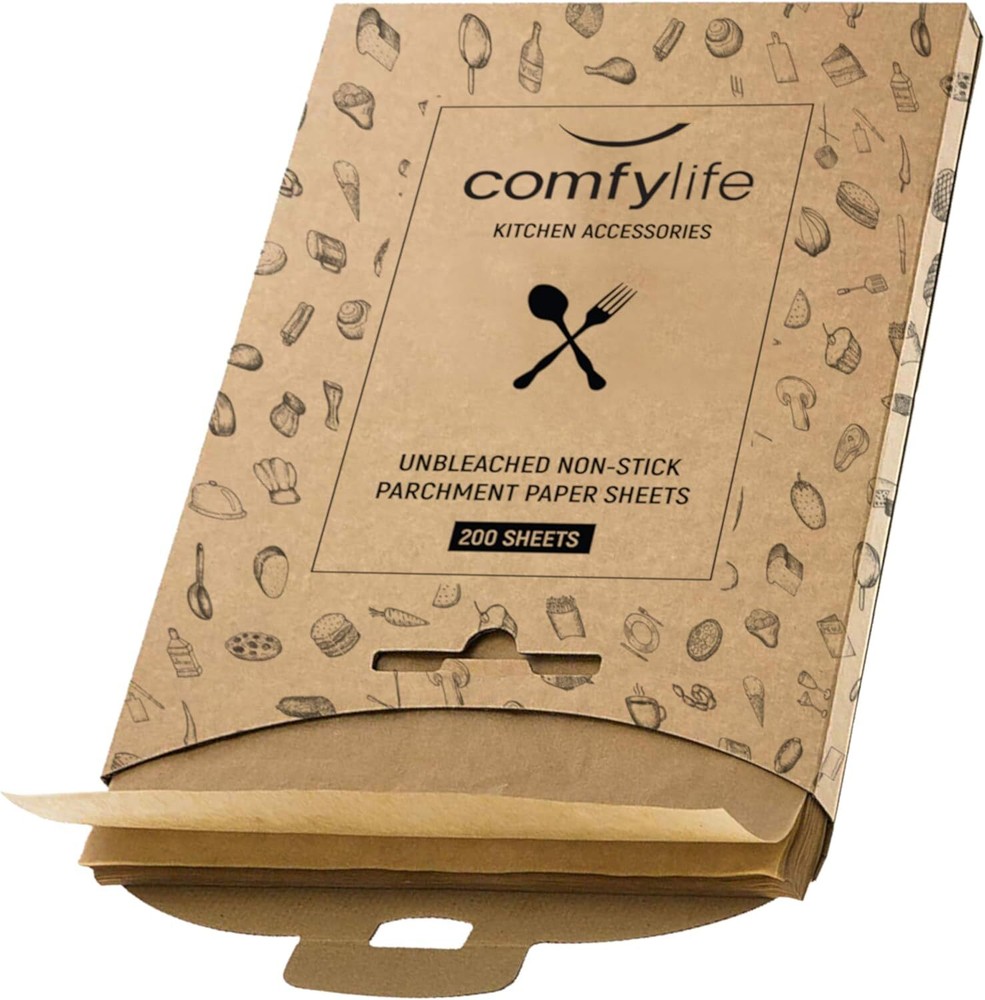Comfylife 200 x Parchment Paper Sheets - No Curl, 200 sheets 10x15 in