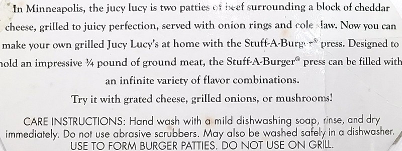 Jucy Lucy Stuff-A-Burger Press Patty Form 3 piece gallery