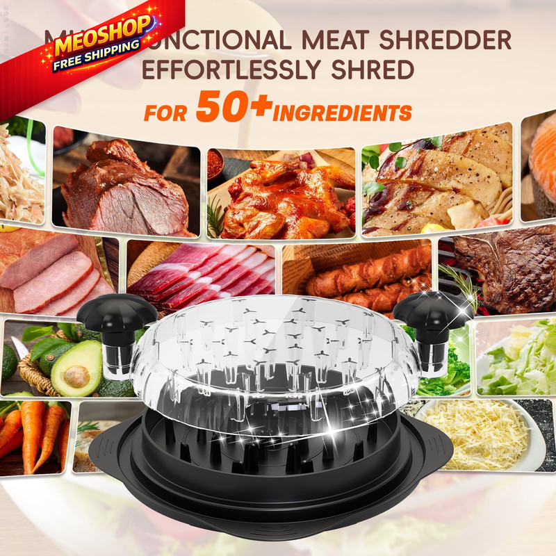 XUPAINC XL11.5” Chicken Shredder, Large Pro Meat Shredder Tool Normal, Black gallery