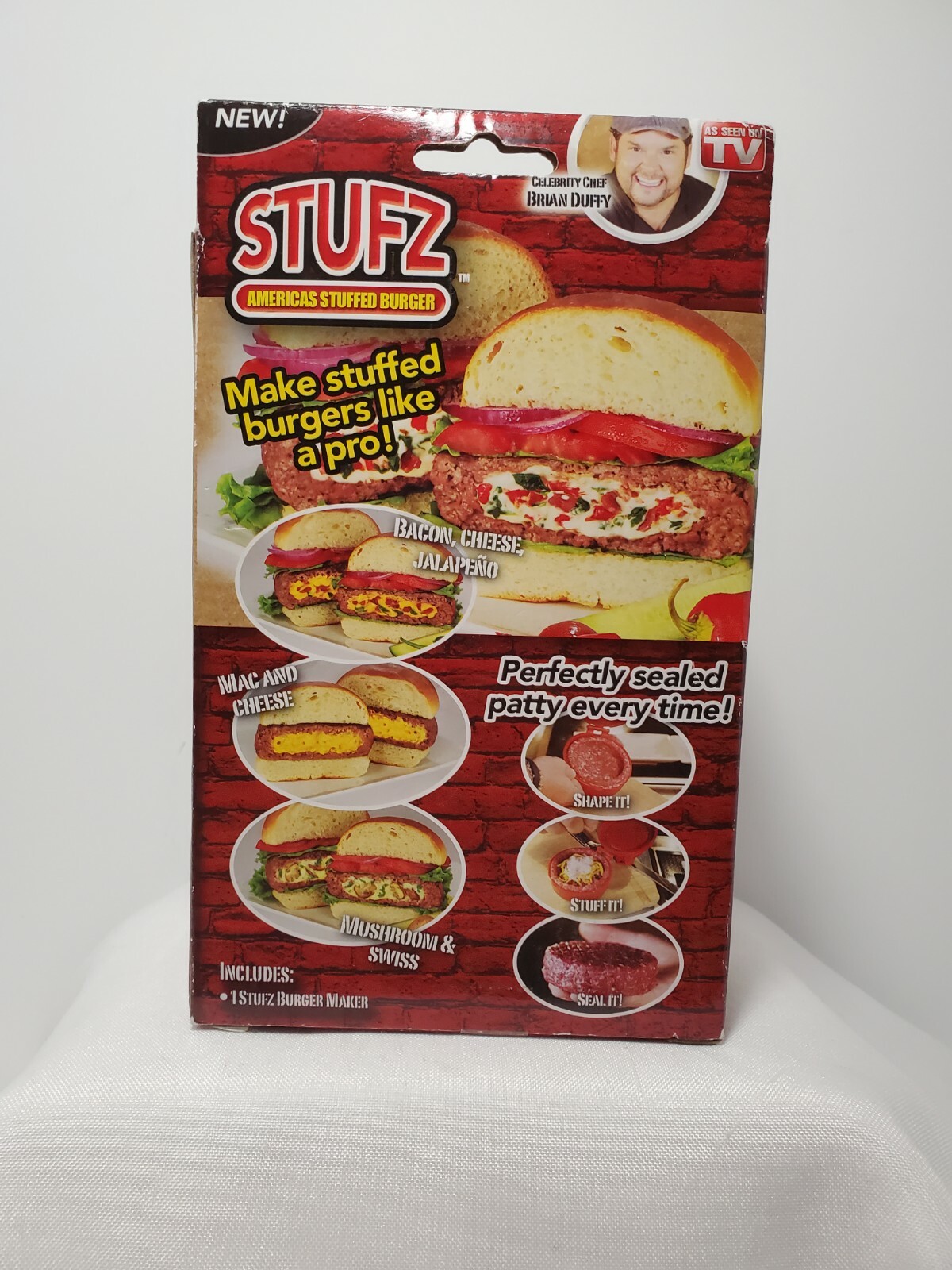 Stufz Stuffed Burgers Press Sealed Sliders Regular Burgers Patty Maker gallery