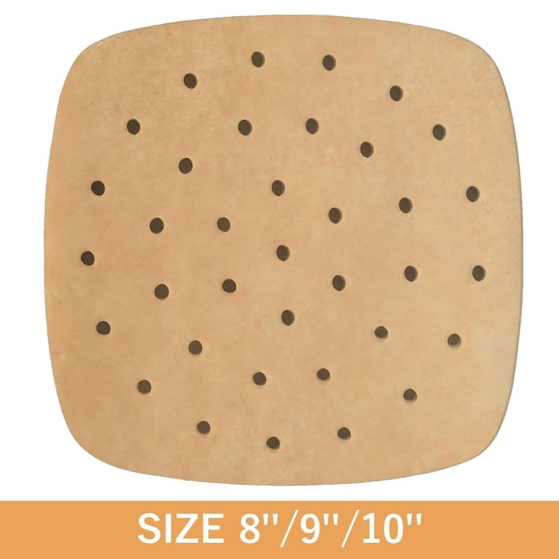 Numola 100 Pcs Air Fryer Liners Disposable Parchment Paper, 8 8IN, Unbleached gallery