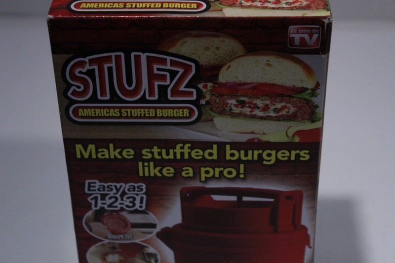 Stufz Americas Stuffed Burger Maker Press As Seen on TV Gift Griller New Sealed gallery
