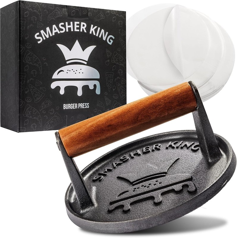 Cast Iron Smash Burger Press Kit gallery