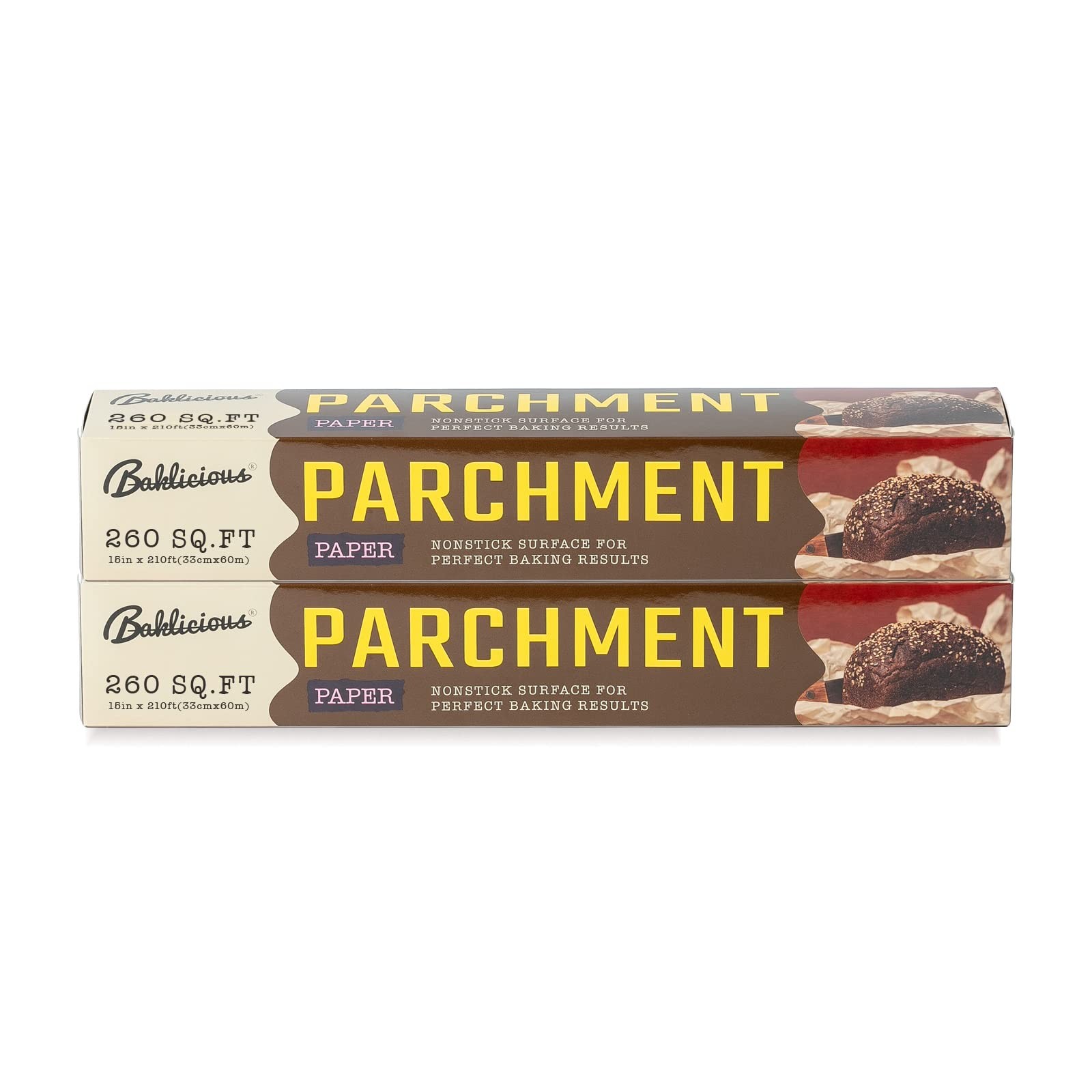 Unbleached Parchment Paper Roll for Baking, 2 Pack of 15 15inch-2pack, Brown gallery