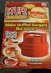 STUFZ Burger Stuffer Hamburger Maker Stuffed Patty Press BBQ As Seen On TV! New