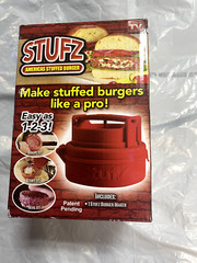 STUFZ Burger Stuffer Hamburger Maker Stuffed Patty Press BBQ As Seen On TV! NIB