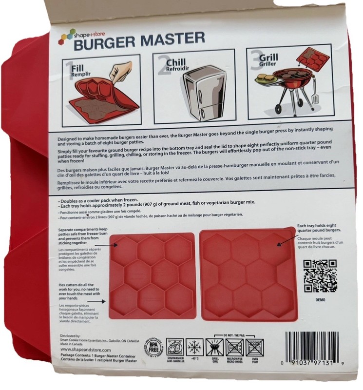 Burger Master Innovative Red Silicone Burger Maker gallery
