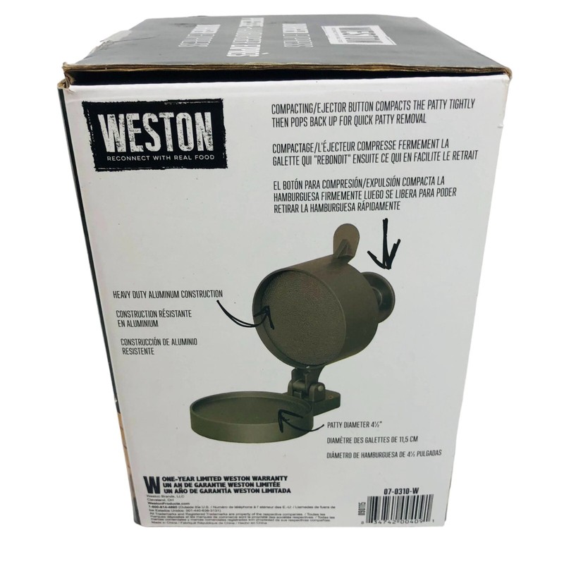 Weston 07-0310-W Burger Express Patty Ejector Hamburger Press gallery