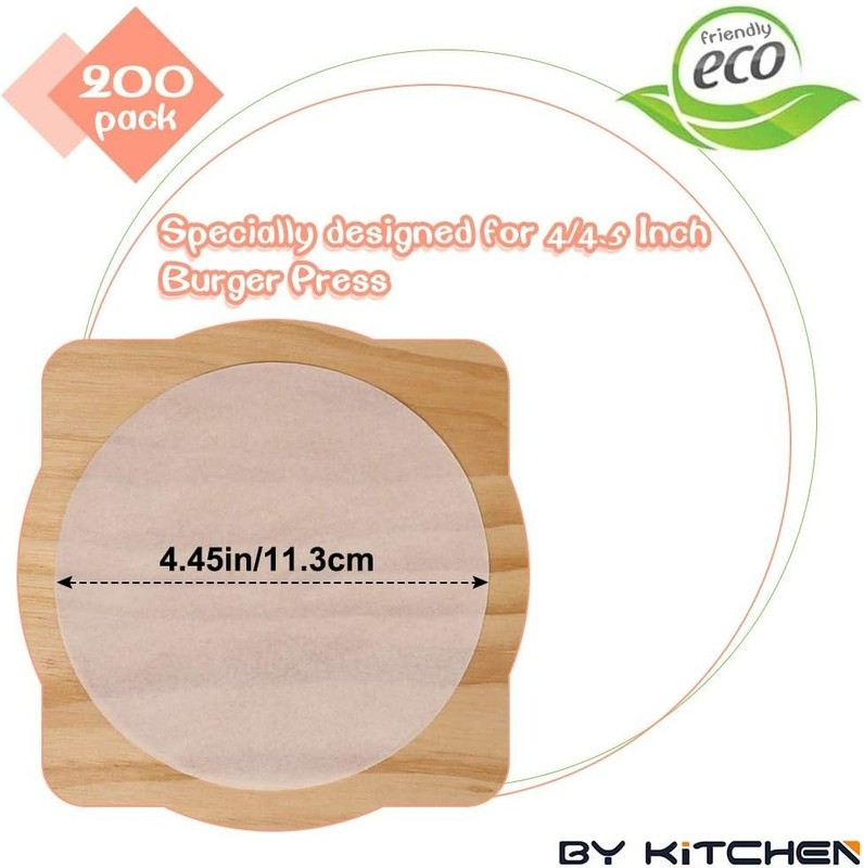 Burger Patty Paper Rounds for 4/4.5 Inch Burger Press, 200pcs 4.5inch Baking ... gallery