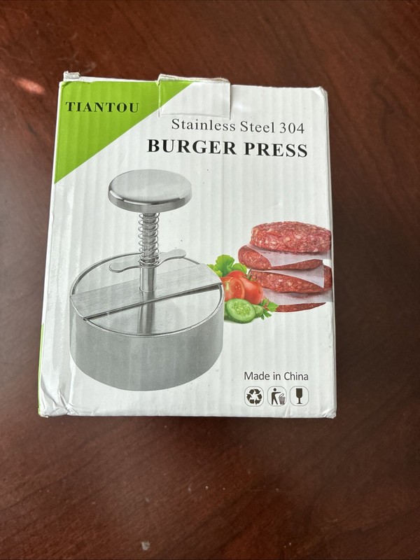 Stainless Steel Adjustable Hamburger Press & Patty Maker Non-Stick Professional gallery