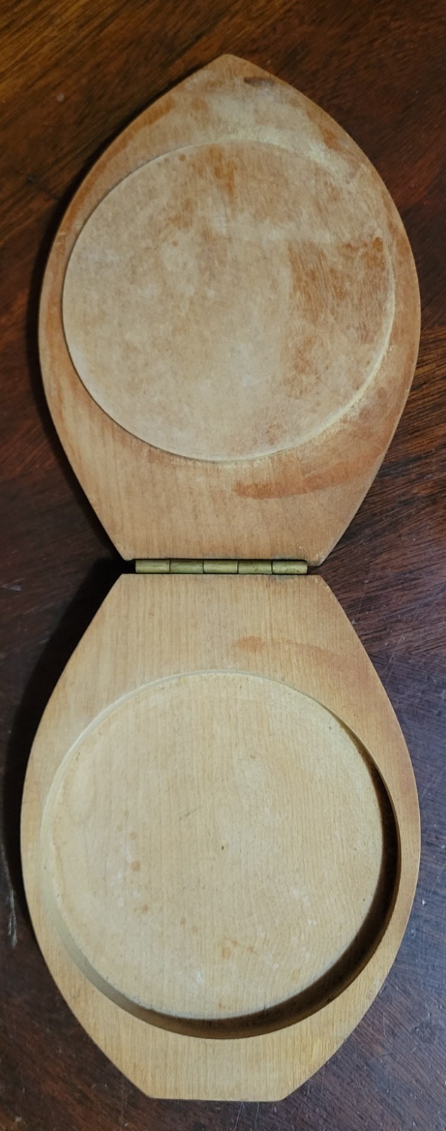 VINTAGE WOODEN HAMBURGER PRESS WOOD PECKER WOOD WARE MADE IN JAPAN PREOWNED gallery