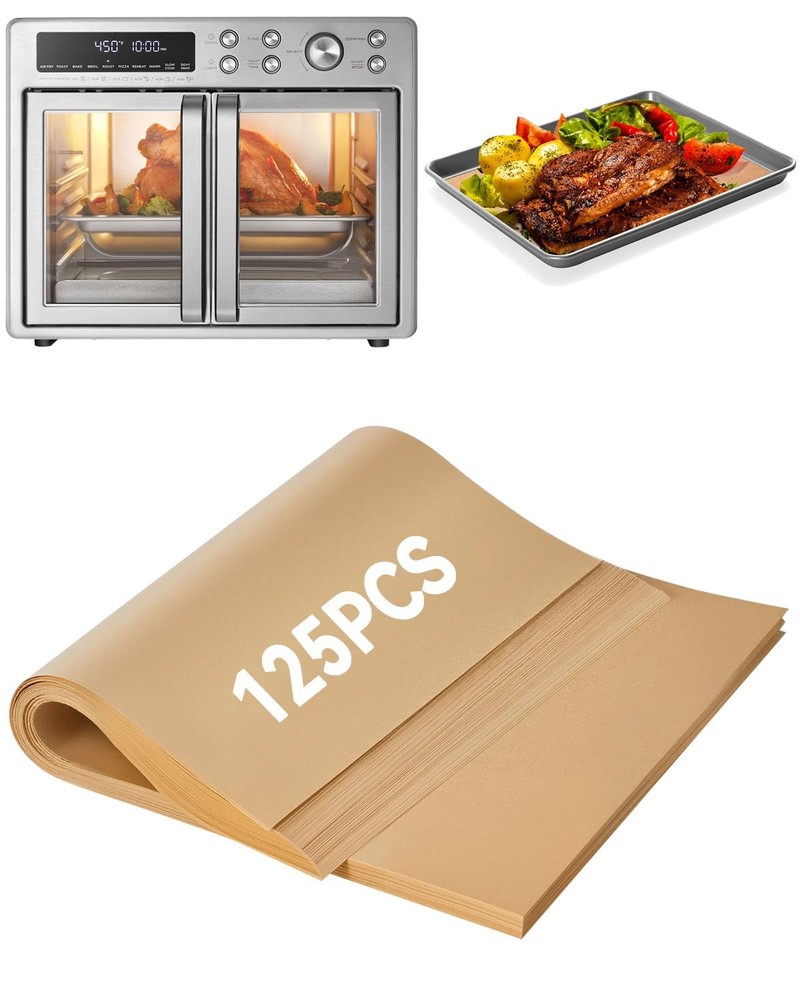 125PCS Air Fryer Liners 125PCs for Flexify 26.4QT, Unbleached Parchment Paper