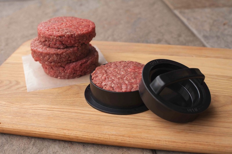 Stuffed Burger Press Hamburger Maker Non stick and 250 Wax Paper Sheets set gallery