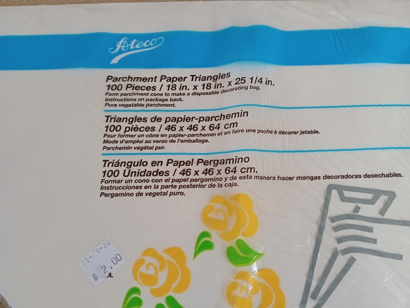 Ateco Large Parchment Triangle 100 Pack #452 18" x 18" x 25.25" 25 1/4" 46 64 cm gallery