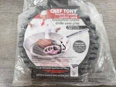 NEW Chef Tony Greaseless Griller MEDIUM FITS MOST 10 INCH PANS
