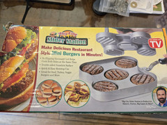 Big City Slider Station 5-Hole Nonstick Stovetop Mini Slider Burger Maker Gray