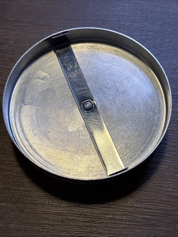 Vintage Heuck Aluminum Hamburger Press with Slide Bar Metal Burger Mold 3-3/4" gallery
