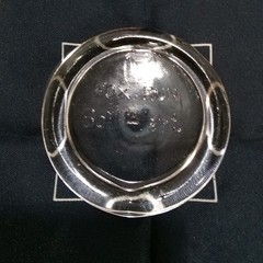 Craftsman Fox Run Boil Alert Glass Disk. 3.25″ Across. Clear Glass.