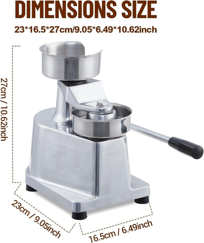 Burger Patty Maker with 500 Pcs Patty Papers 4'' Hamburger Press Burger Machine gallery