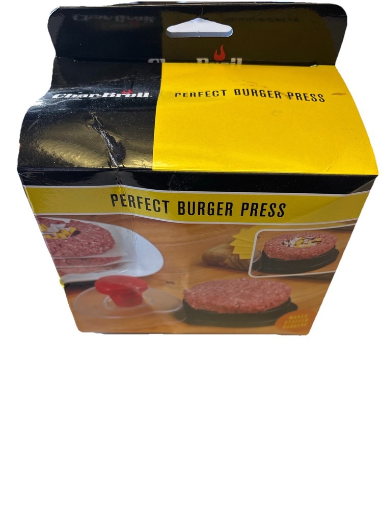 Char-broil Perfect Burger Press BPA Free Makes Stuffed Burgers NEW