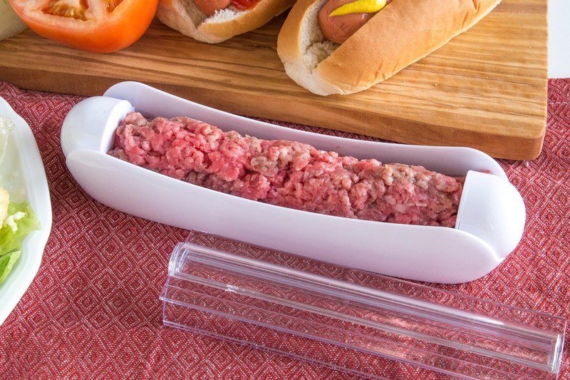 Ham Dogger Hot Dog Shaped Hamburger Patty Maker Easy to Use BBQ Gadget gallery