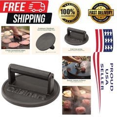Easy-Clean 6.5″ Cast Iron Burger Press – Perfect for Smash Burgers