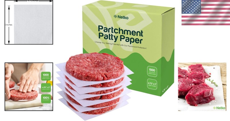 Non-Stick Patty Paper - 4.75x5 Inches, 1000 Sheets for Easy Cooking gallery