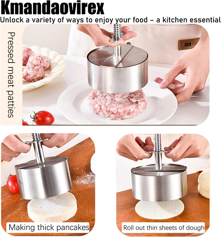 Hamburger Press Patty Maker,304 Stainless Steel Burger Press Patty Maker, Non-St gallery