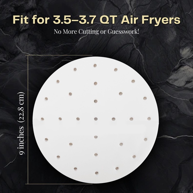 Flexzion 9 Inch 9 (100 Sheet), Suitable for 5.3/ 5.8 Qt Air Fryer gallery
