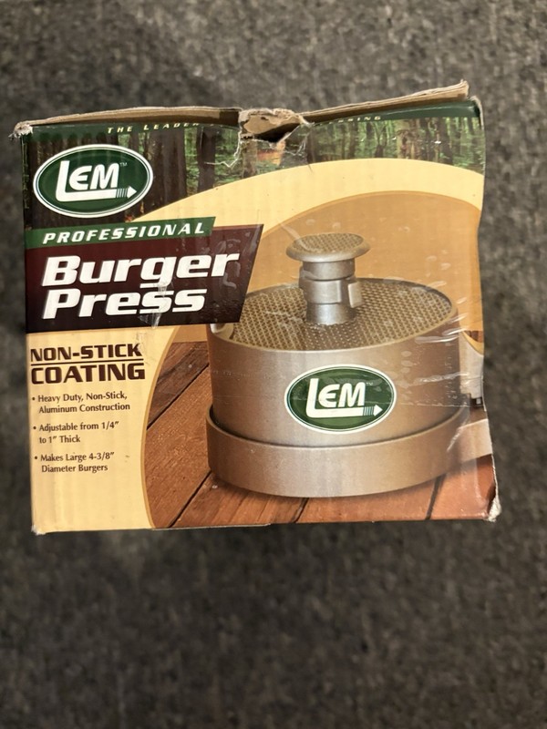 PROFESSIONAL LEM BURGER PRESS -NON STICK COATING new bar b q nib gallery