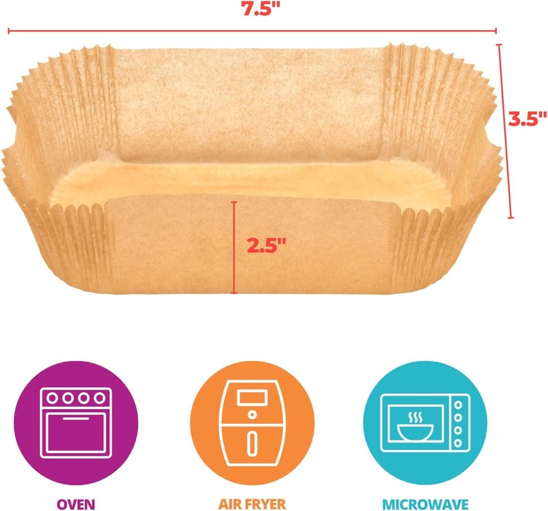 DecoPac 2lb Loaf Pan Liners, 100 Pack, Non-Stick Siliconized 2lb, Natural gallery