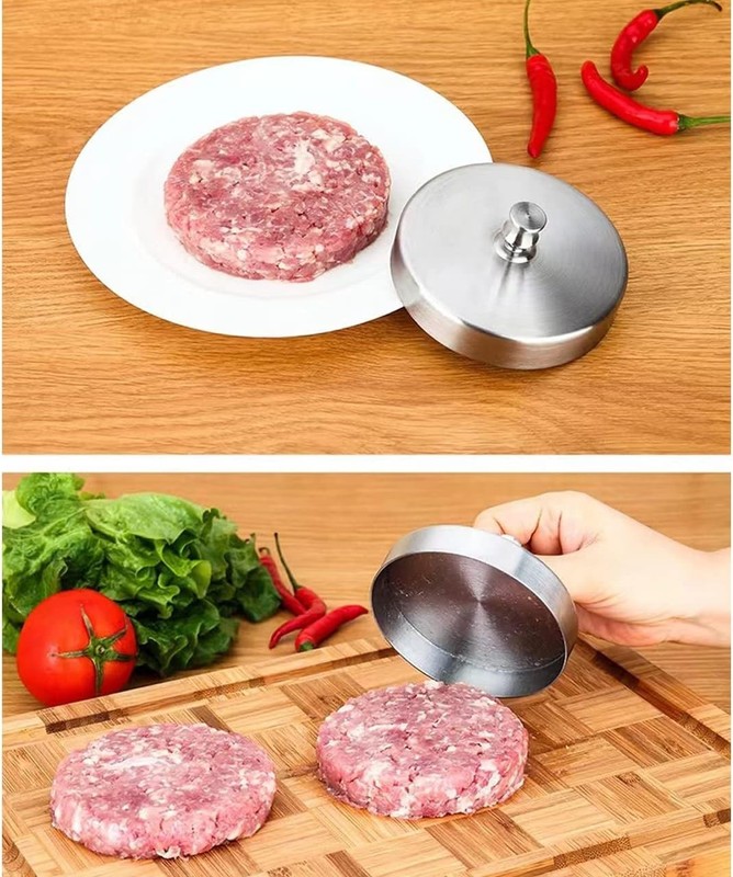304 Stainless Steel Hamburger Press Patty Maker for BBQ Grill gallery