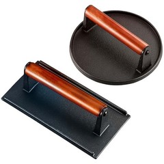 Ultra Heavy – duty 2PCS Cast Iron Hamburger Press Set Suitable for Home Grilling