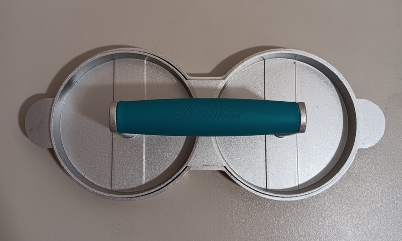 Pioneer Woman Double Burger Press Timeless Beauty Aluminum Teal Green gallery