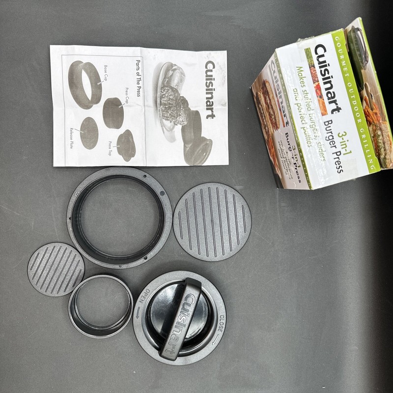 Cuisinart CSBP-100 3-in-1 Burger Press Patty Maker Burgers Sliders Stuffed NEW gallery