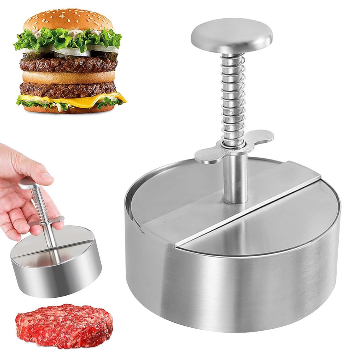 Manual Burger Patty Press Stainless Steel for DIY Juicy Meat Patties at Home gallery