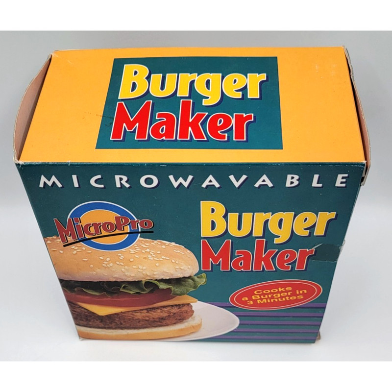MicroPro Microwavable Burger Maker Kitchen Gadget New in Box 3 Minute Burger NIB gallery