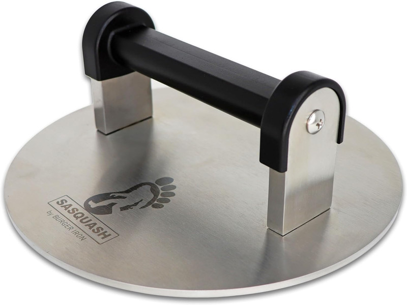 Smash Burger Press, Bigfoot 8 Inch Burger Press, 3 Plus Pound Stainless Steel, H gallery