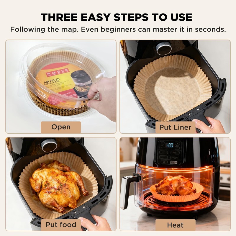 Air Fryer Liners Disposable 7.9'', 20cm, 20cm/7.9in-200 gallery