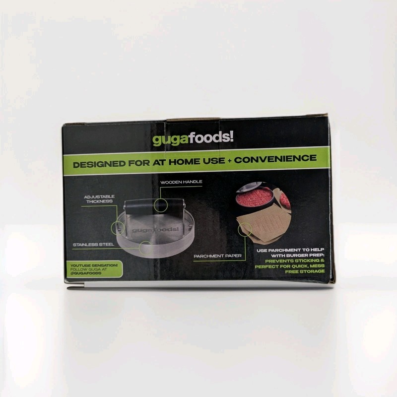 Guga Foods Adjustable Burger Press Kit – Stainless Steel, 3 Sizes, NEW gallery