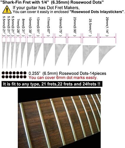 Fretboard Markers Inlay Stickers Decals for Guitars & Bass - Shark-Fin Jackson gallery