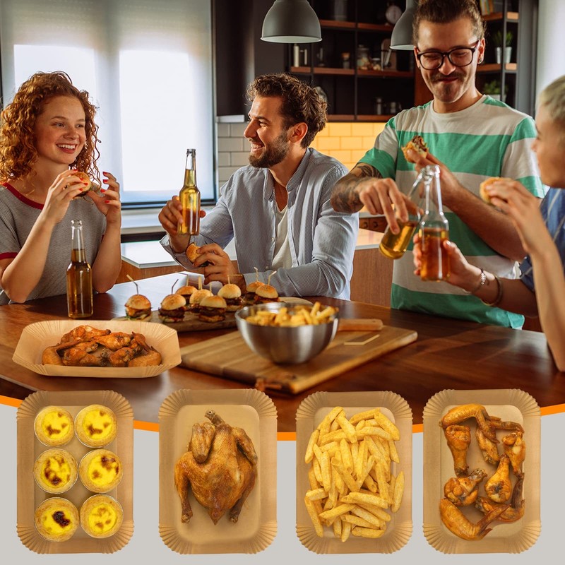 MooManGoo Air Fryer 8.6*5.5"Rectangle-100 PCS, PCS gallery