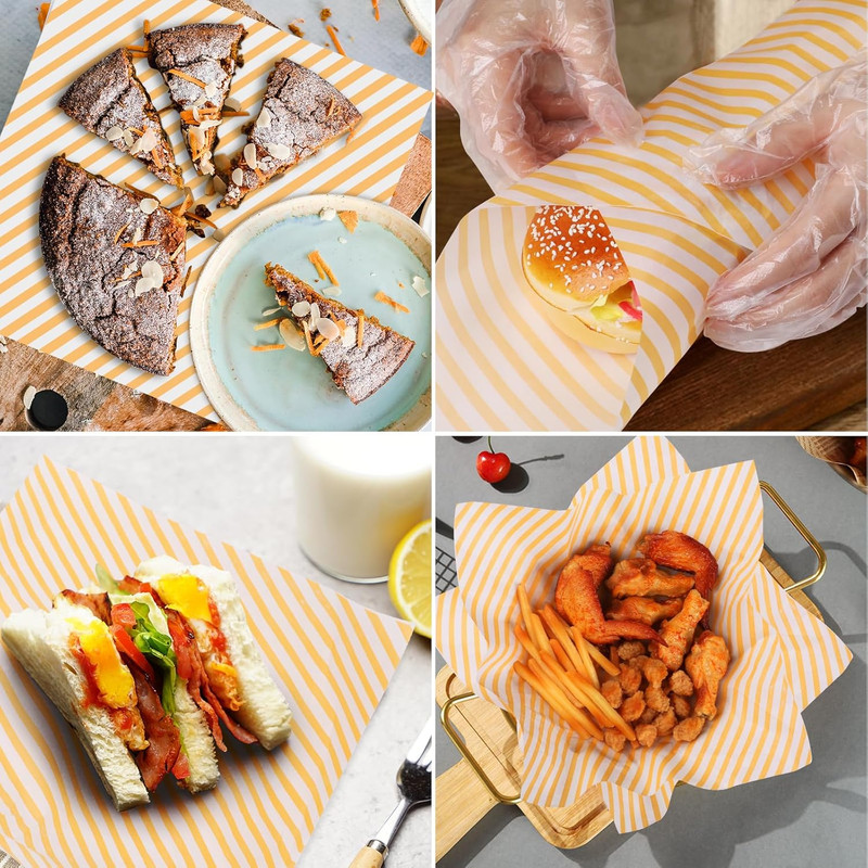 Mother's Day Parchment Paper for Food Wrapping 12 * 12 Inch, 100 Pcs Food Basket gallery