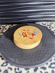 vintage wooden hamburger press. 280