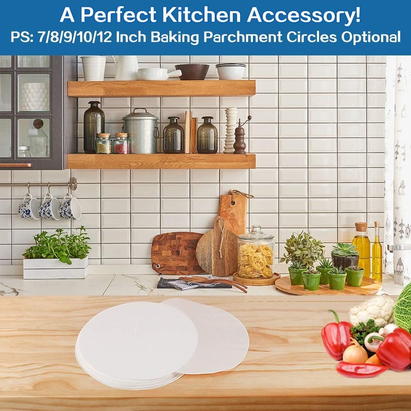 Baking Parchment Circles, Set of 100, 12 Inch Non Stick 12inch-100pcs, White gallery