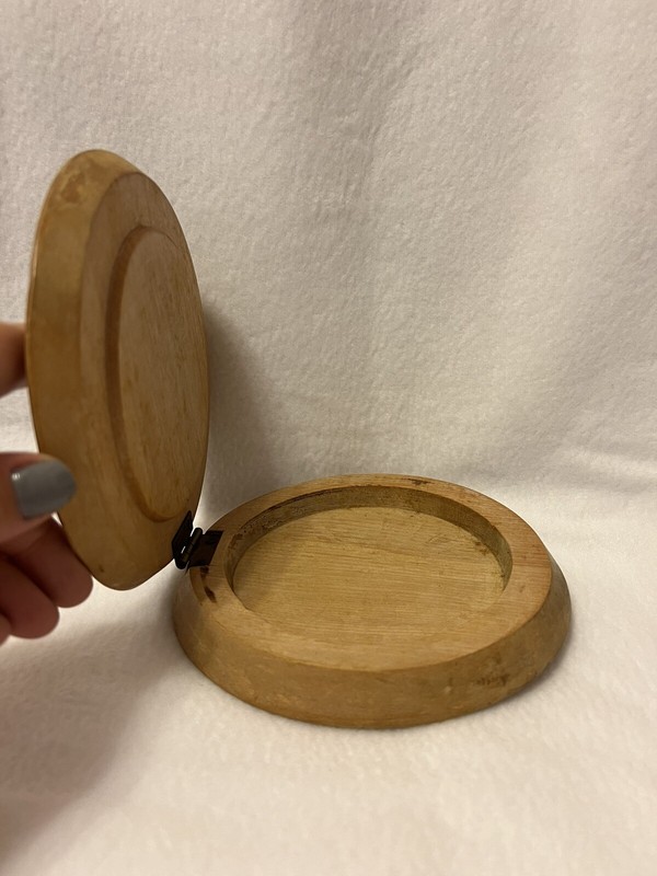 Vintage Hamburger Press Wood 1950’s Bum Steer Made in Japan Retro Kitchen gallery
