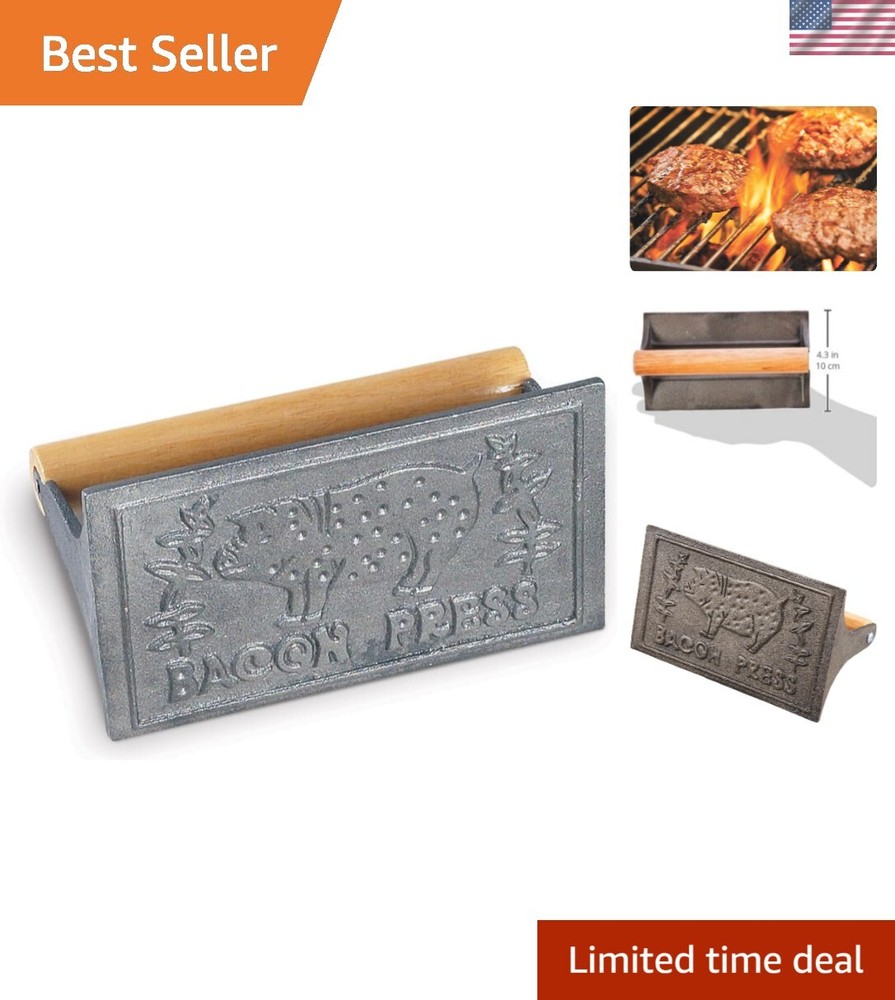 Versatile Bacon Press for Stovetop and Griddle – Effortlessly Flatten Foods