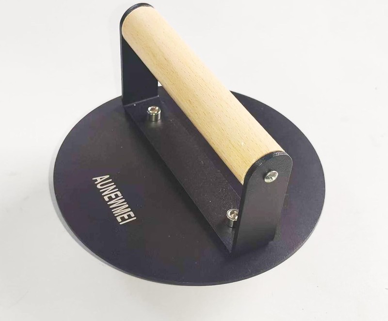 Cast Iron Smashed Burger Press Round Flat Edge Grill Press Crispy Smash Burgers gallery